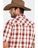 Image #5 - Pendleton Men's Frontier Plaid Print Short Sleeve Snap Western Shirt , Red, hi-res