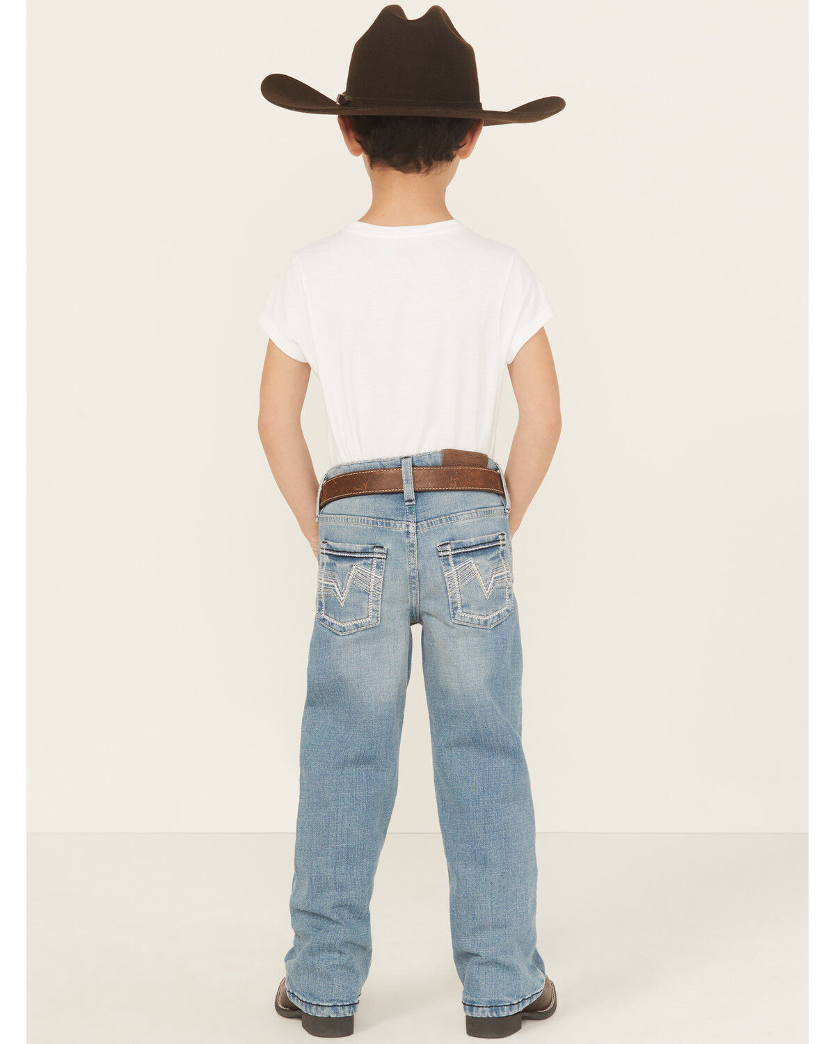 Image #3 - Cody James Little Boys' Stampede Light Wash Slim Bootcut Comfort Stretch Denim Jeans, Light Wash, hi-res
