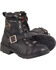Image #2 - Milwaukee Leather Women's Waterproof Side Buckle Boots - Round Toe, Black, hi-res