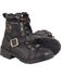 Image #2 - Milwaukee Leather Women's Waterproof Side Buckle Boots - Round Toe , Black, hi-res