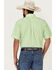 Image #4 - Panhandle Select Men's Geo Print Short Sleeve Button-Down Western Shirt, Light Green, hi-res