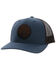 Image #1 - Hooey Men's Resistol Round Patch Trucker Cap, Blue, hi-res