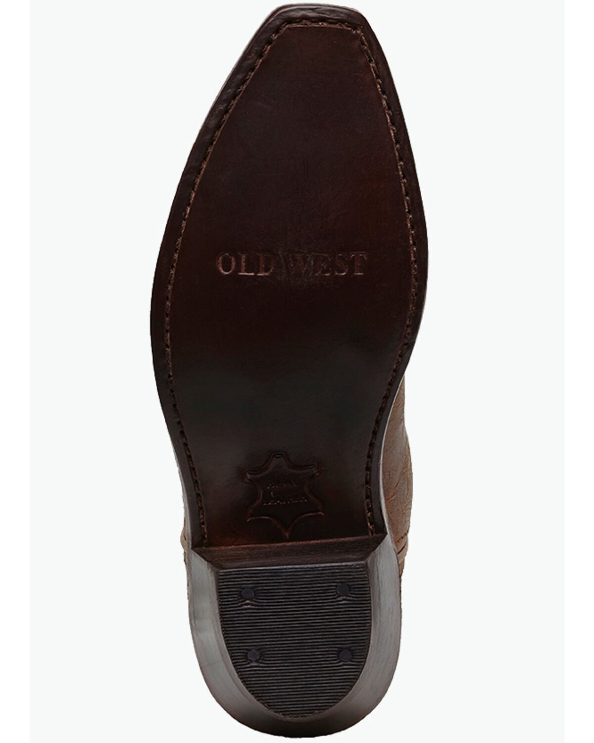 Image #7 - Old West Girls' Floral Western Boots - Snip Toe, Tan, hi-res