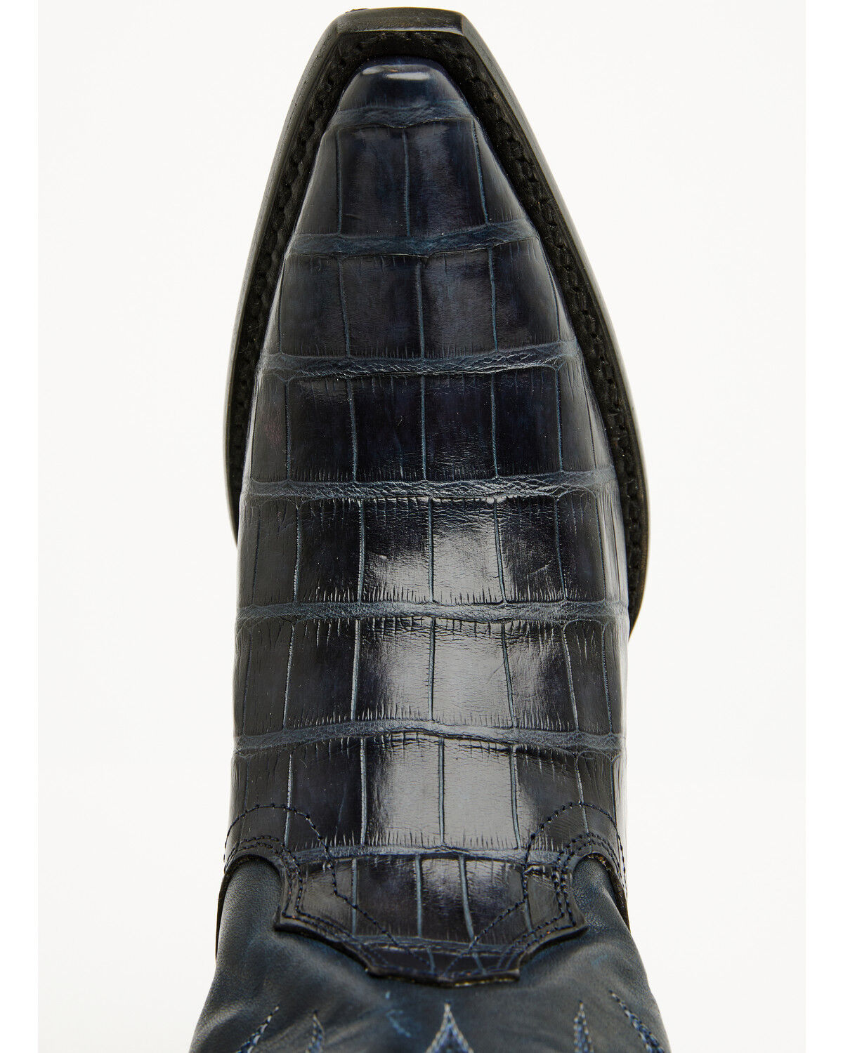 Image #6 - Shyanne Women's Aspen Exotic American Alligator Western Boots - Snip Toe, Navy, hi-res