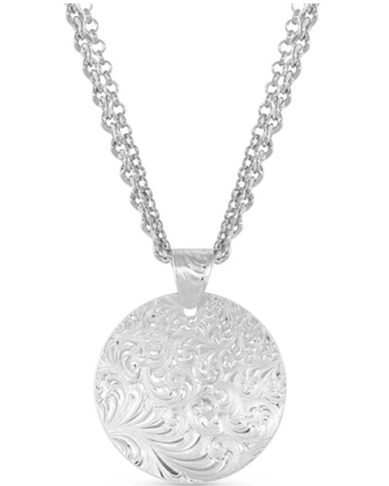 Montana Silversmiths Women's The Dutton Y Yellowstone Necklace, Silver, hi-res