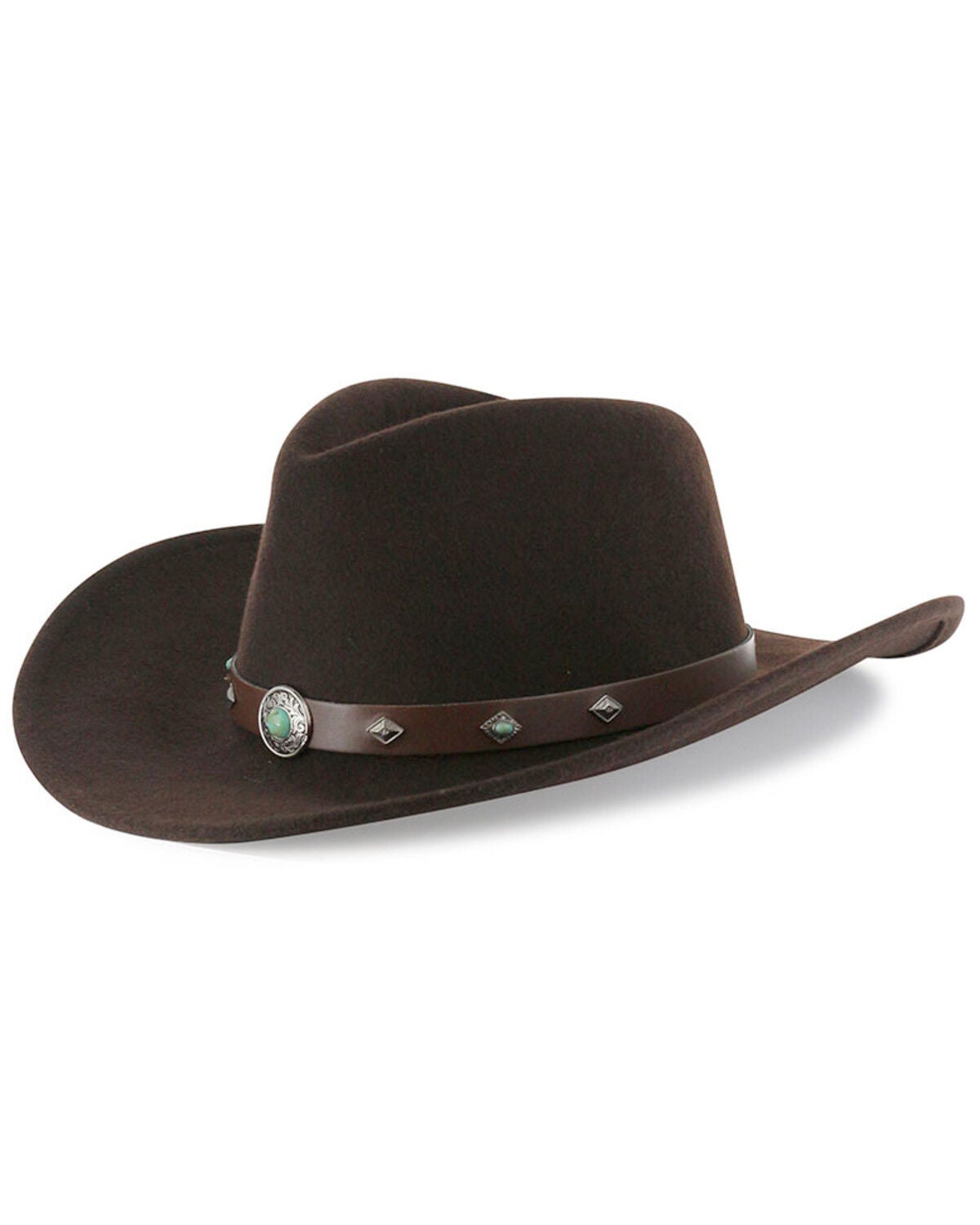 Cody James Men's Santa Ana Felt Western Fashion Hat, Brown, hi-res