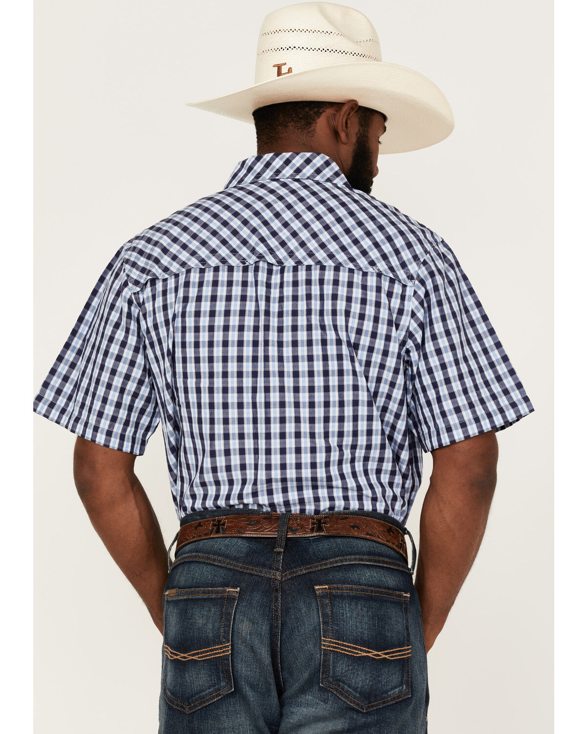 Image #4 - Resistol Men's Haven Small Plaid Short Sleeve Button Down Western Shirt , , hi-res