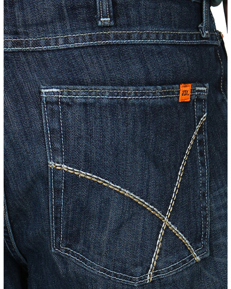 Wrangler 20X Men's 42 Vintage Bootcut Flame-Resistant Work Jeans, Denim, hi-res