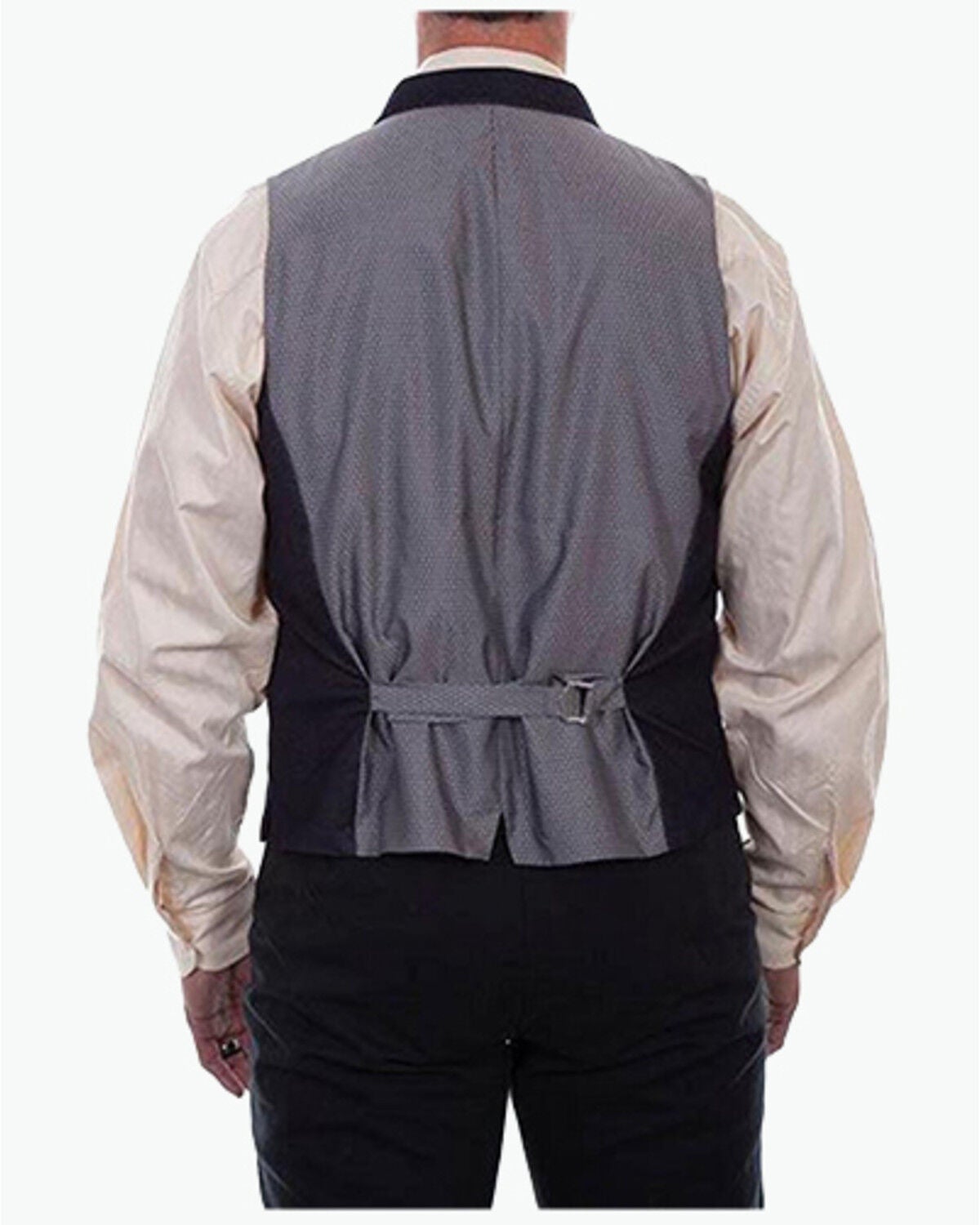 Image #2 - Scully RangeWear Men's Blue Old West Silhouette Vest, Blue, hi-res