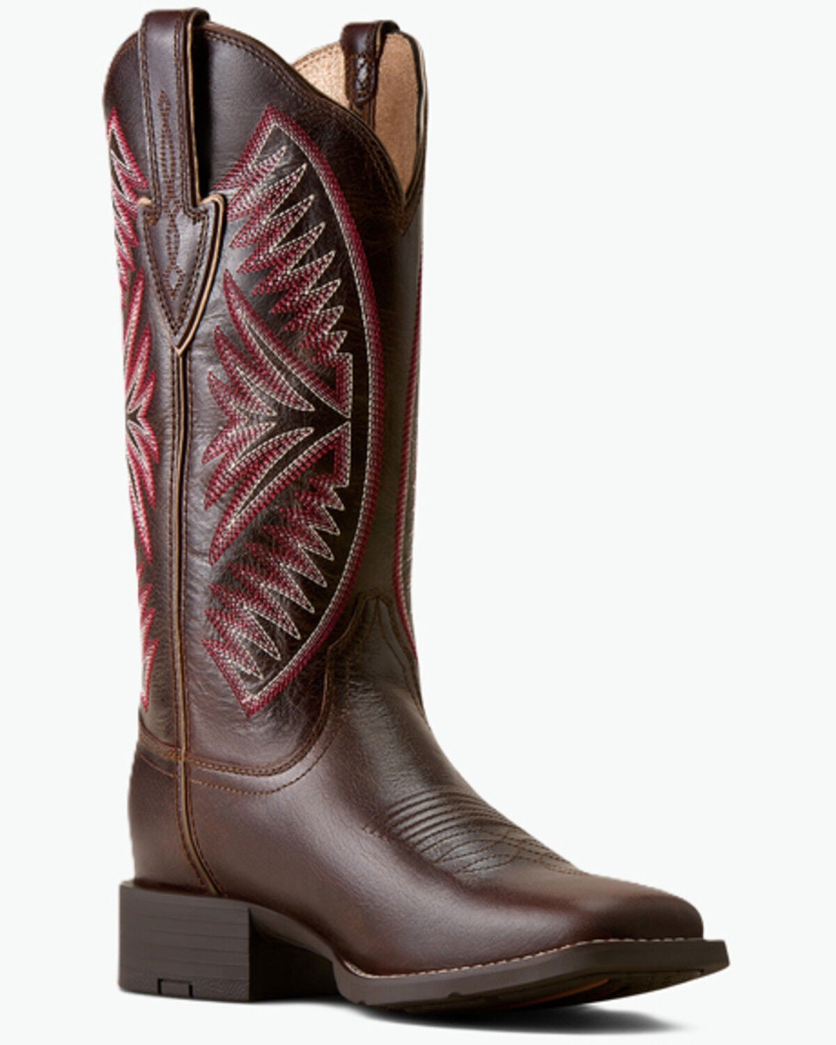 Image #1 - Ariat Women's Round Up Ruidoso Performance Western Boots - Broad Square Toe, Brown, hi-res