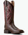 Image #1 - Ariat Women's Round Up Ruidoso Performance Western Boots - Broad Square Toe, Brown, hi-res