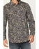 Image #3 - Moonshine Spirit&reg; Men's High Strung Paisley Print Long Sleeve Snap Western Shirt, Dark Brown, hi-res