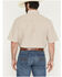 Image #4 - George Strait by Wrangler Men's Striped Short Sleeve Button-Down Stretch Western Shirt - Tall, Tan, hi-res
