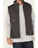 Ariat Men's Rebar Gray Washed Duracanvas Insulated Zip-Front Work Vest , Grey, hi-res