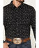 Moonshine Spirit Men's Electric Paisley Print Long Sleeve Snap Western Shirt, Black, hi-res