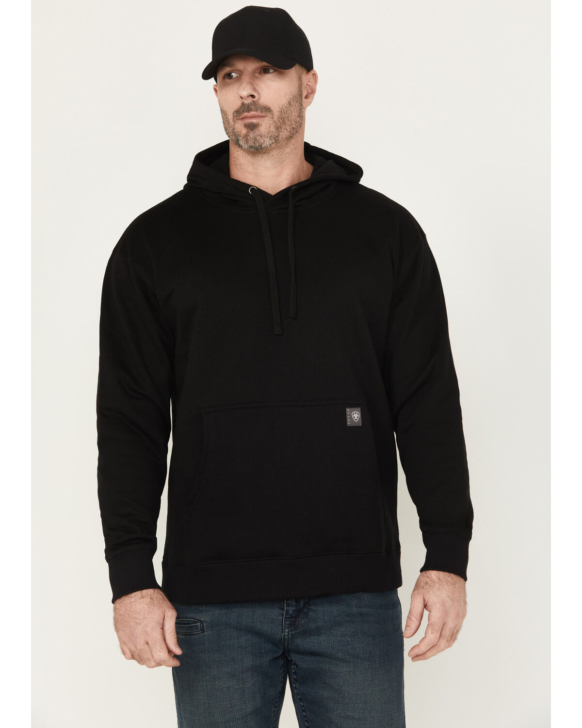 Image #3 - Ariat Men's Rebar Workman Hard Head Hooded Sweatshirt, Black, hi-res