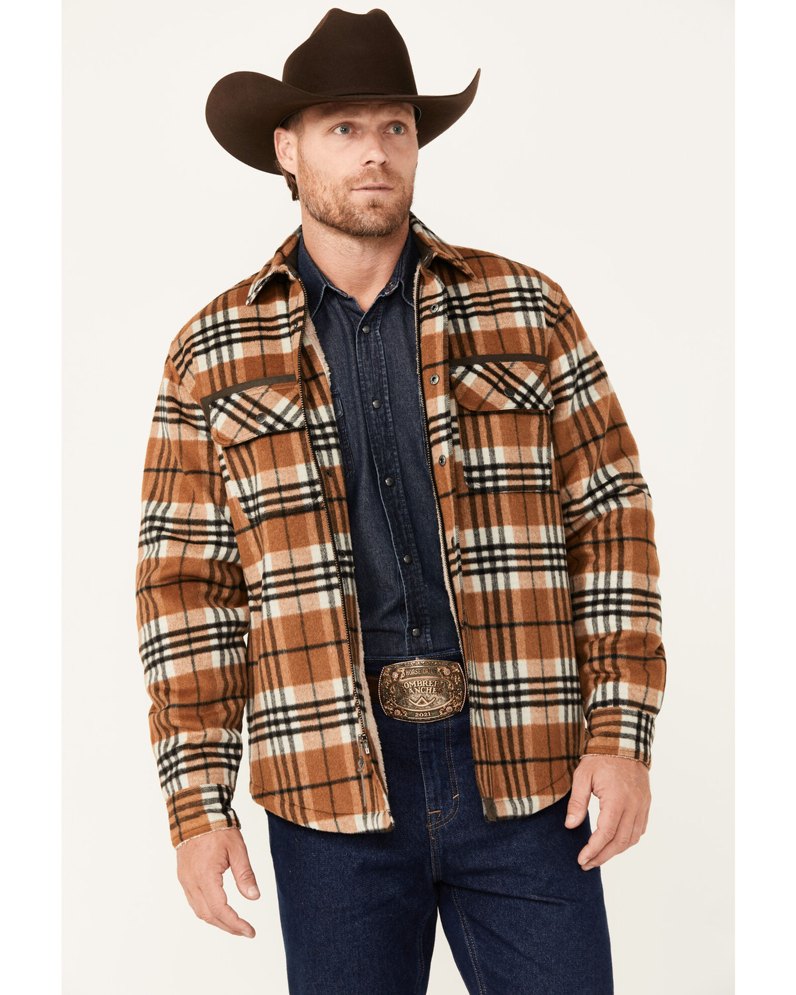Plaid zipper jacket online