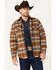 Image #1 - Dakota Grizzly Men's Plaid Burke Wool Sherpa Lined Zip Jacket, Mustard, hi-res