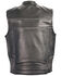 Image #3 - Milwaukee Leather Men's Reflective Band & Piping Zip Front Vest, Black, hi-res