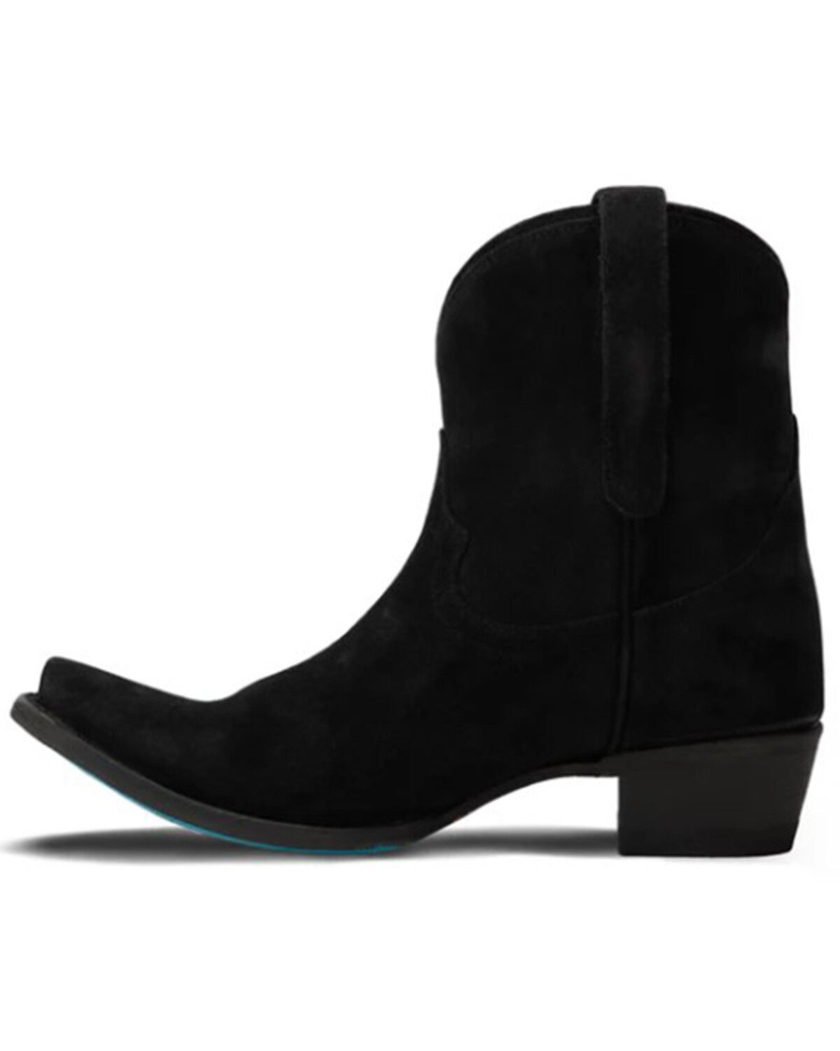 Image #3 - Lane Women's Emma Jane Suede Western Booties - Snip Toe, Black, hi-res