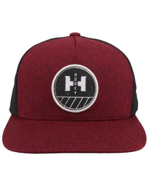 Hooey Men's Plow Logo Patch Ball Cap, Maroon, hi-res