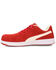 Image #3 - Puma Safety Women's Icon Suede Low EH Safety Toe Work Shoes - Composite Toe, Red, hi-res