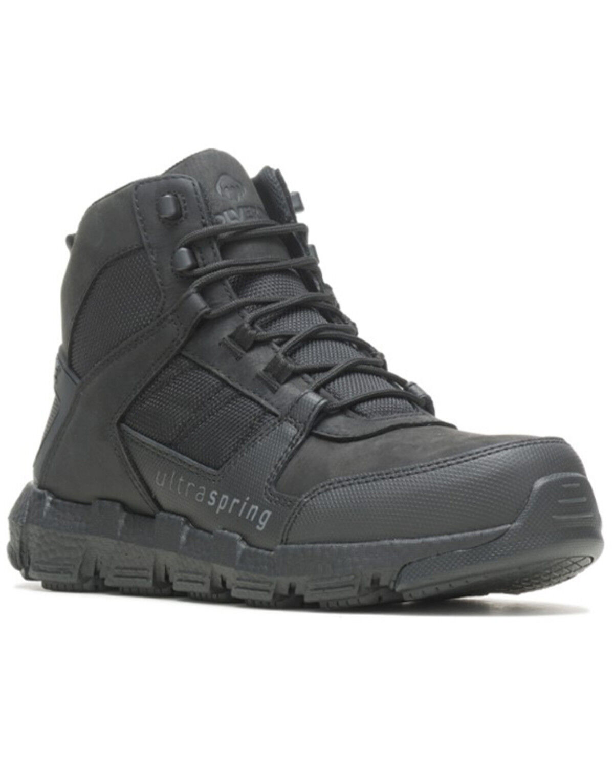Image #1 - Wolverine Men's 6" Rev Ultraspring™ Durashocks® Vent Carbonmax™ Work Boots - Composite Toe, Black, hi-res