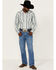 Image #2 - Cody James Men's Quarter Dobby Stripe Long Sleeve Pearl Snap Western Shirt , Cream, hi-res