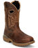 Image #1 - Justin Men's 11" Warhawk Oil Patch Waterproof Work Boots - Nano Composite Toe, Tan, hi-res