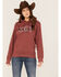 Ariat Women's R.E.A.L. USA Chest Logo Hoodie, Red, hi-res