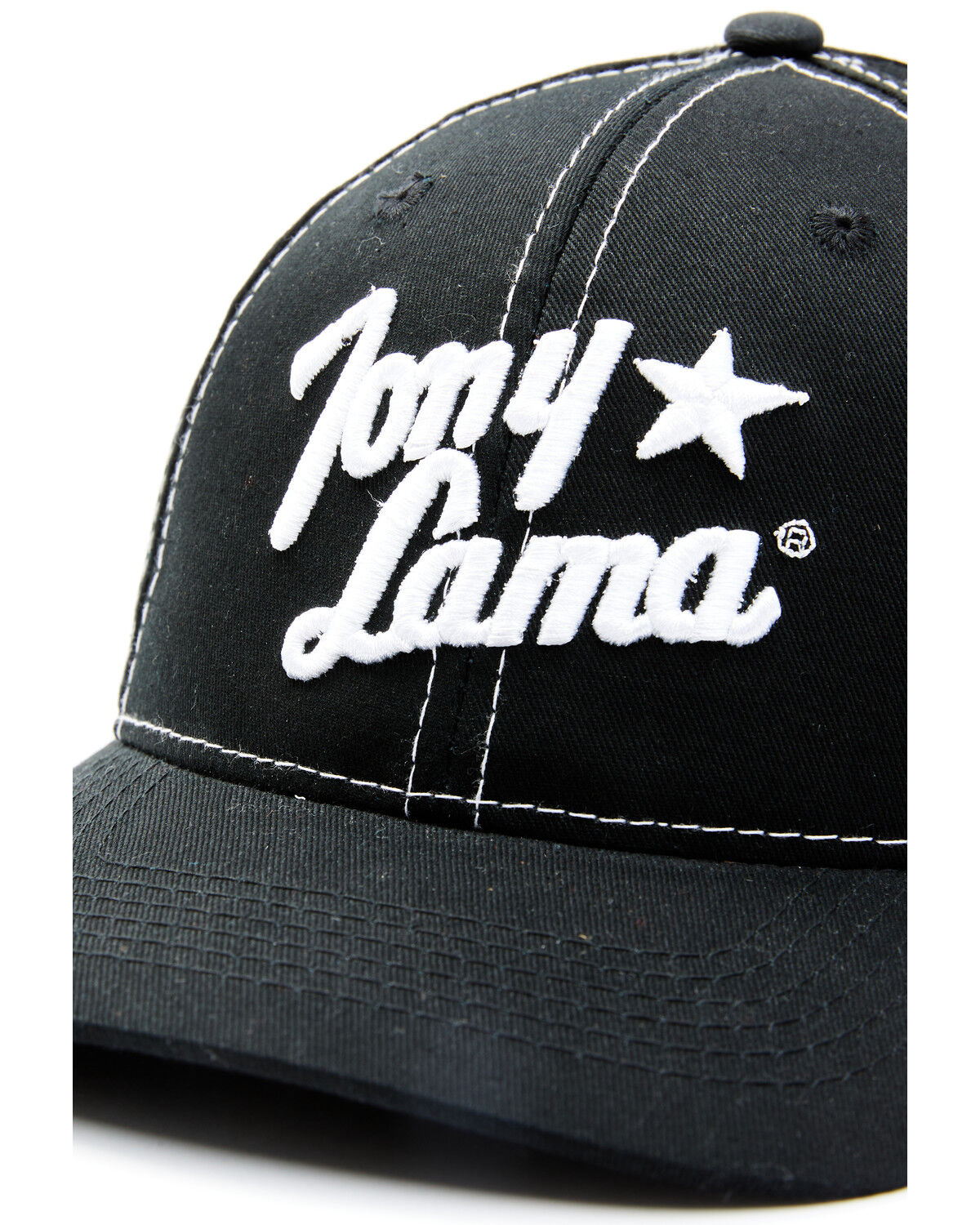 Image #2 - Tona Lama Men's Star Logo Ball Cap, Black, hi-res