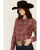 Image #2 - Wrangler Women's Plaid Print Long Sleeve Pearl Snap Flannel Shirt, Medium Pink, hi-res
