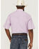 Image #4 - Resistol Men's Beneferd Solid Short Sleeve Button Down Western Shirt , Purple, hi-res