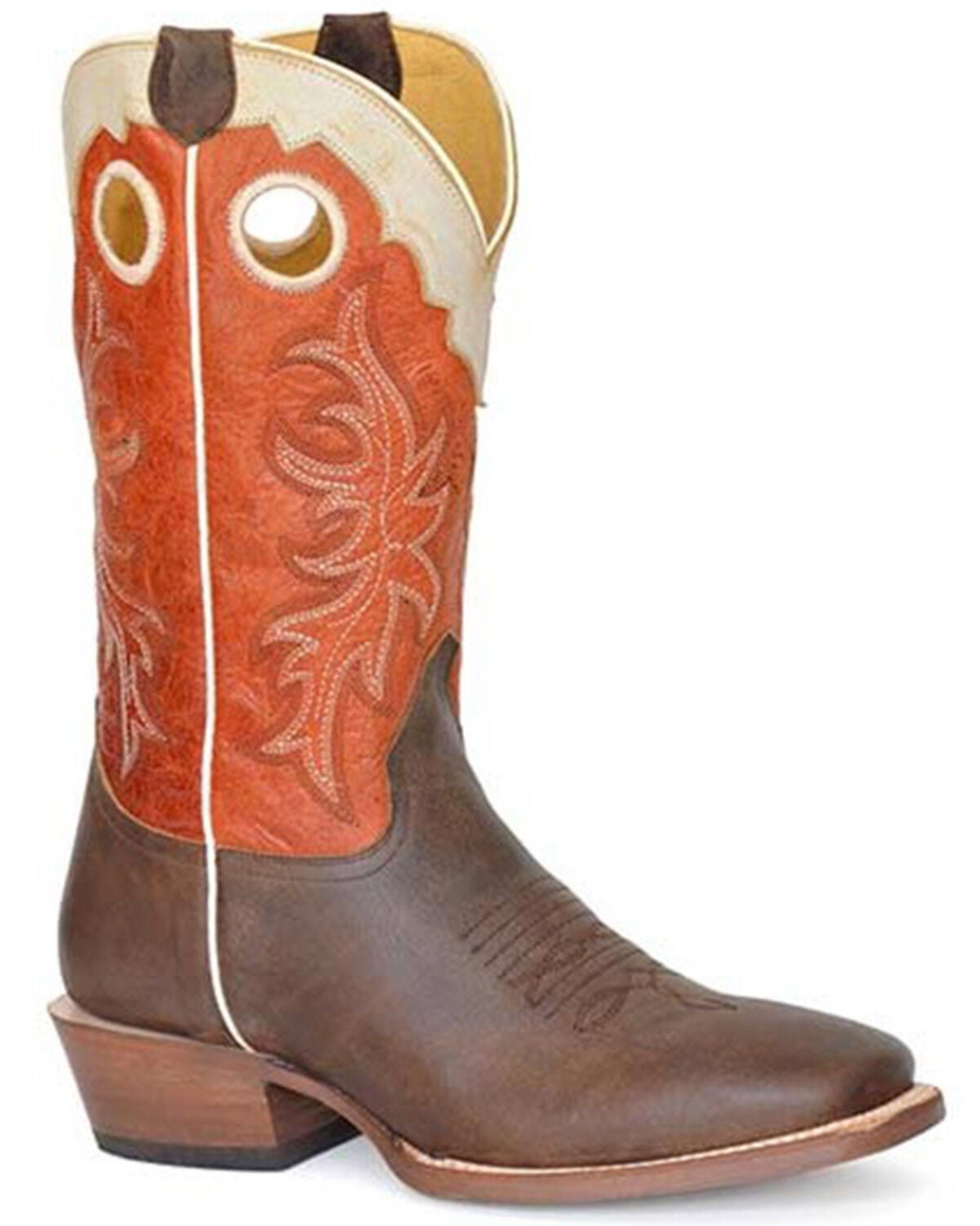 Roper Men's Ride Em' Cowboy Western Boots - Square Toe, Brown, hi-res