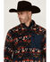 Image #2 - RANK 45® Men's Winston Southwestern Print 1/4 Zip Pullover, Dark Teal, hi-res