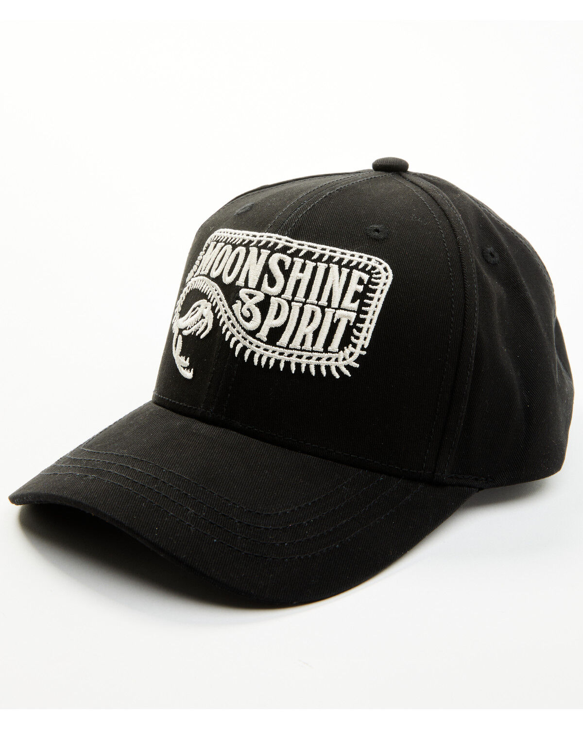 Image #1 - Moonshine Spirit Men's Skeletal Snake Baseball Cap, Black, hi-res
