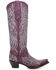 Image #2 - Corral Women's Glow in the Dark Tall Western Boots - Snip Toe, Dark Pink, hi-res