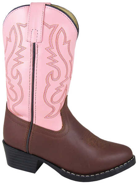 Image #1 - Smoky Mountain Girls' Denver Western Boots - Medium Toe, Brown, hi-res