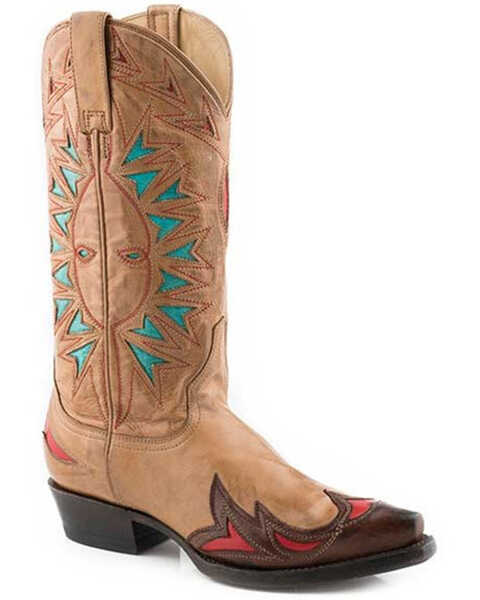 Image #1 - Stetson Women's Penny Western Boots - Snip Toe, Brown, hi-res