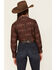 Image #4 - Cumberland Outfitters Women's Southwestern Stripe Print Long Sleeve Snap Western Shirt, Burgundy, hi-res