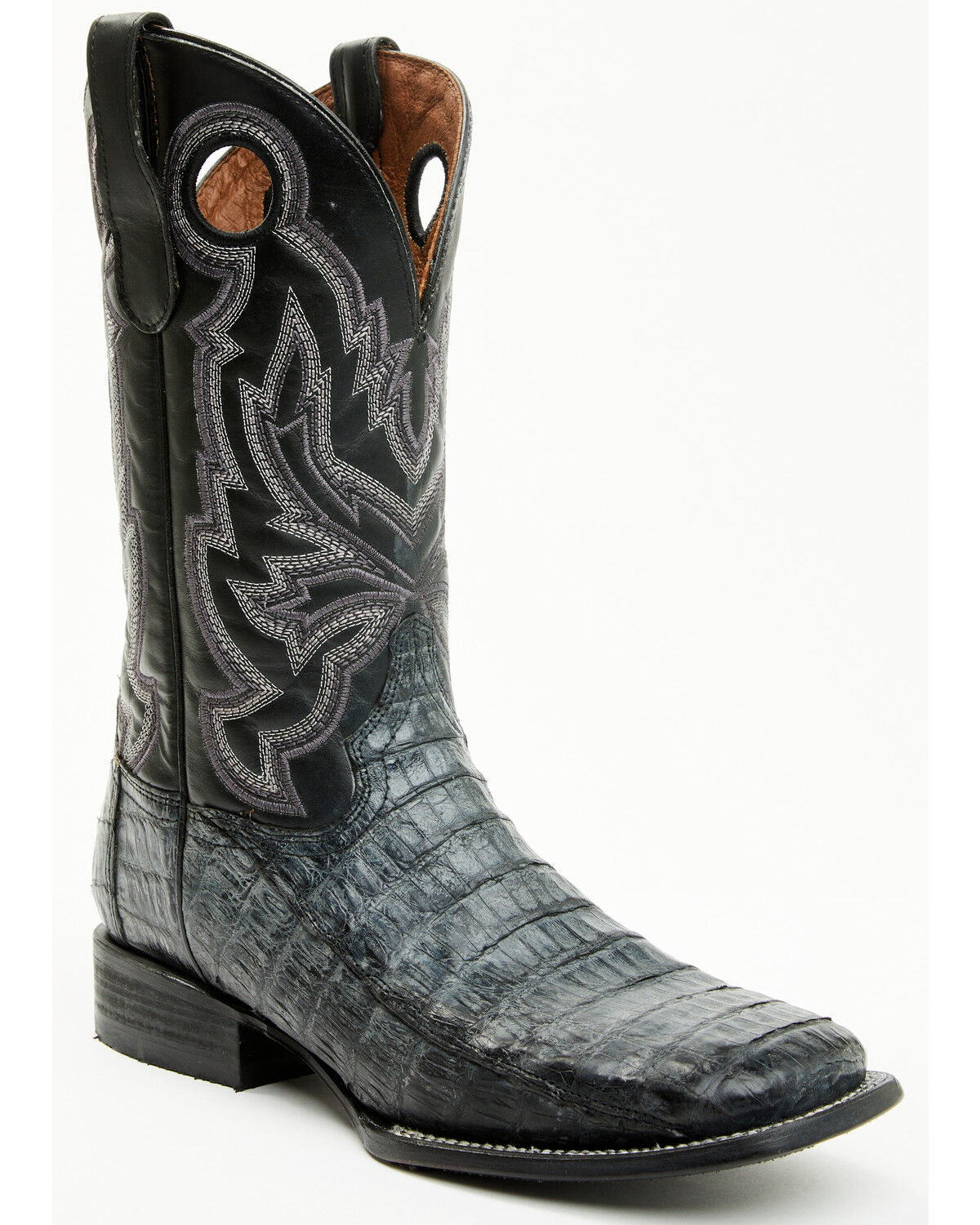 Image #1 - Corral Men's Exotic Caiman Western Boots - Broad Square Toe, Black, hi-res