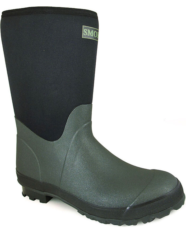 Smoky Mountain Men's Dark Amphibian Boots - Round Toe , Green, hi-res