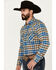 Image #2 - Pendleton Men's Wyatt Plaid Print Long Sleeve Snap Western Shirt , Tan, hi-res