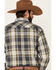 Ariat Men's Axel Large Ombre Retro Plaid Long Sleeve Western Shirt , Blue, hi-res
