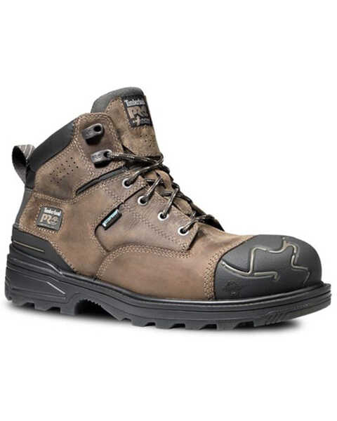 Timberland PRO Men's Magnitude 6" Waterproof Work Boots - Composite Toe, Brown, hi-res