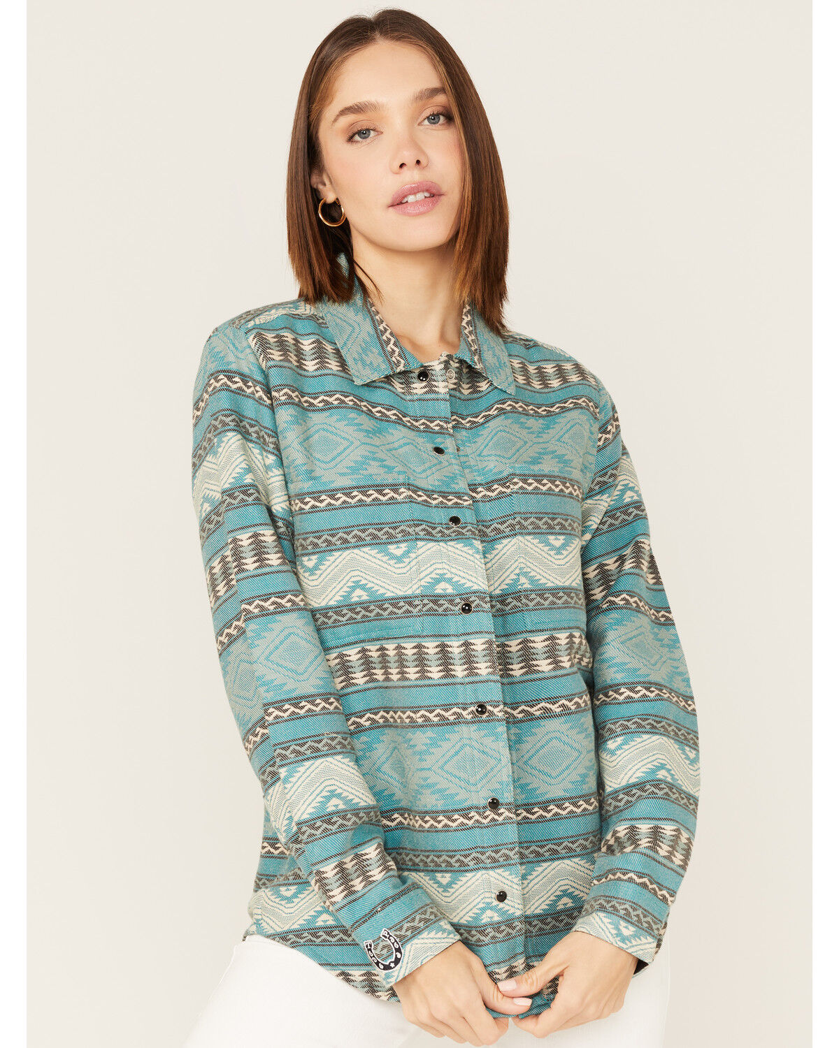 Image #1 - Tasha Polizzi Women's Rambler Long Sleeve Shirt, Turquoise, hi-res