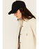 Image #2 - Carhartt Women's Rugged Flex&reg; Loose Fit Heavyweight Duck Long Sleeve Button-Down Overshirt, Oatmeal, hi-res