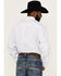 RANK 45 Men's Mash Up Floral Geo Print Long Sleeve Button Down Western Shirt , White, hi-res