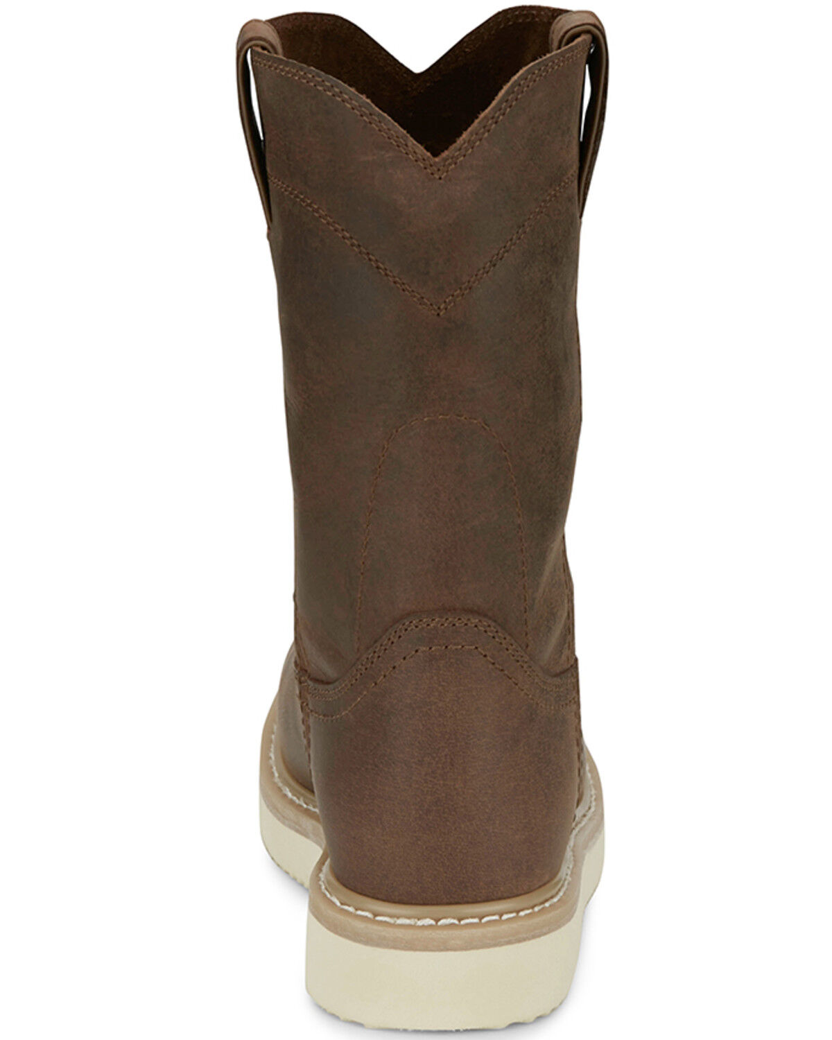 Image #5 - Justin Men's Ram Pull-On Work Boots - Soft Toe, Brown, hi-res