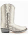 Image #2 - Tanner Mark Girls' Python Print Western Boots - Square Toe, Black/white, hi-res